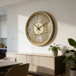 Art Deco Gold Wall Clock