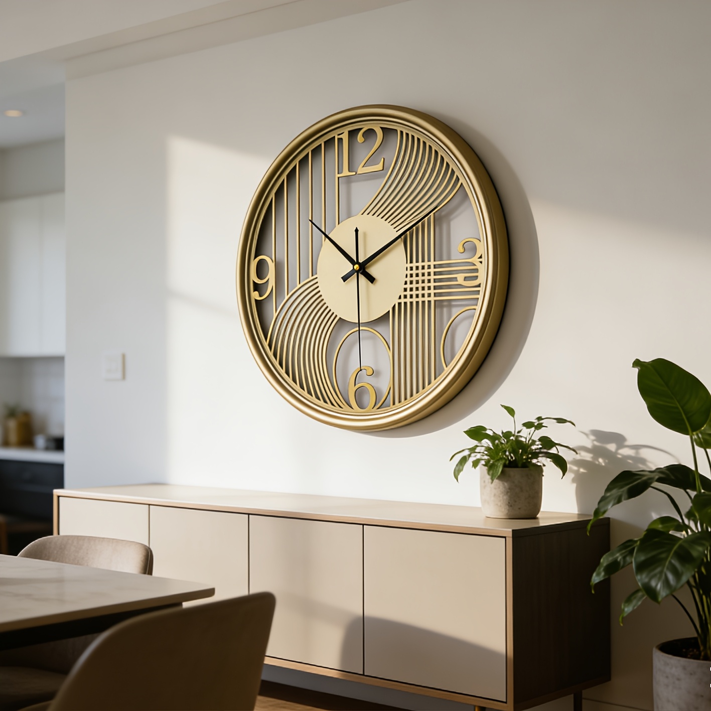 product-fancy-0b6a964d-d578-46b7-9881-61ea0e2a2f57 Art Deco Gold Wall Clock - Image 1
