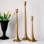 Antique Gold Candle Holder Set - Image 6