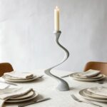 Modern Twist Metal Candle Holder - Image 3