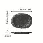 Black Stone Texture Serving Platter - Image 3