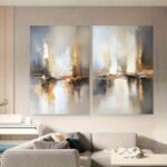 Grand Luxe Golden Horizon Wall Art Set - Image 6