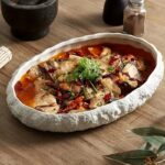 Stone Texture Ceramic Serving Platter