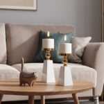 Marble & Gold Pillar Candle Holder - Image 5