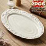 Rock Texture Oval Serving Platter Set - Image 4