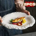 Rock Edge Ceramic Dinner Plate Set - Image 4