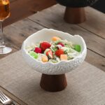 Pedestal Ceramic Serving Bowl - Image 4