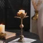 Vintage Lotus Candle Holder - Image 4