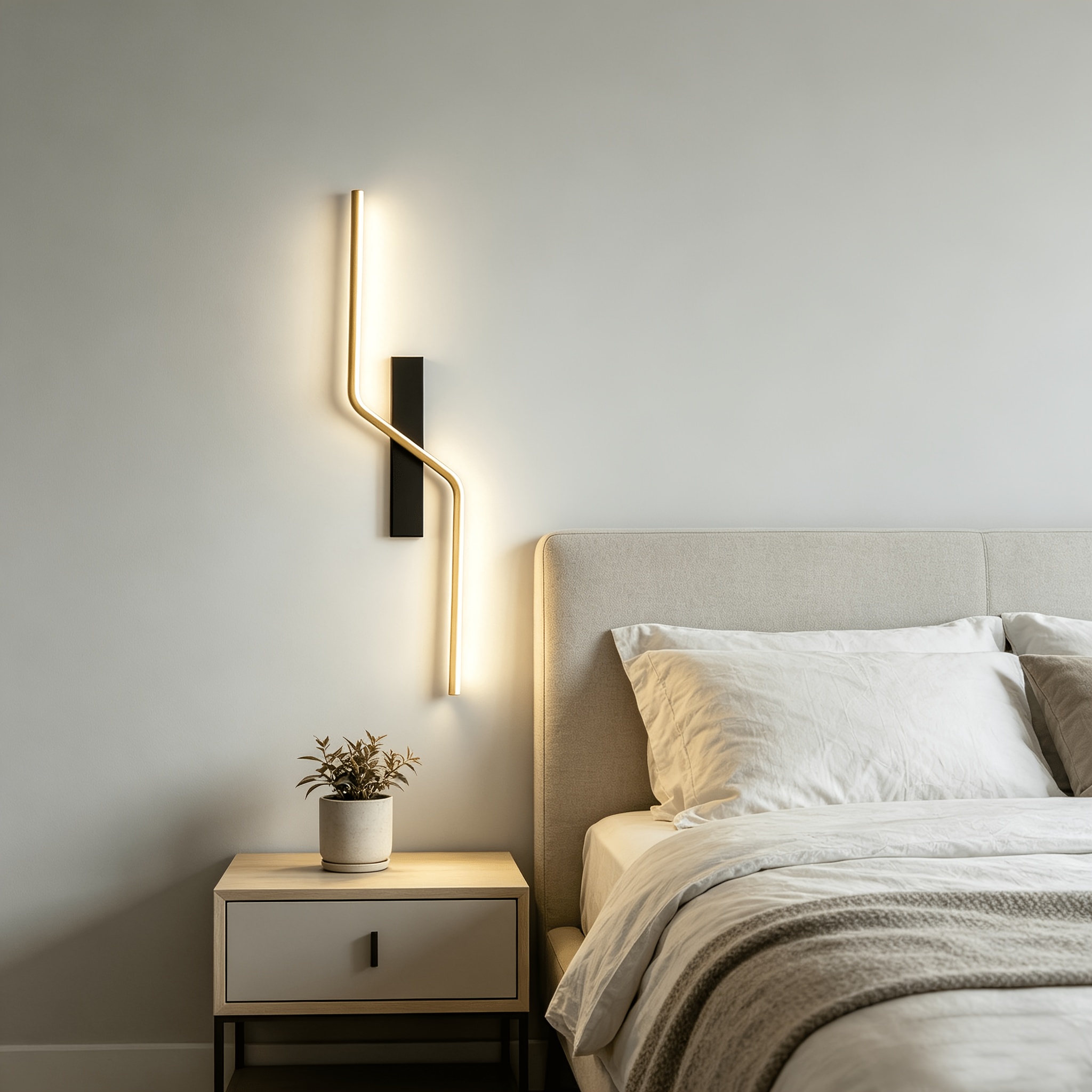 product-fancy-2476e5ff-2d97-4fc8-980b-4560ae8977b8 Sculptural Line LED Wall Light - Image 1