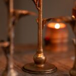 Botanical Brass Candle Holder Set - Image 6