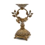 Vintage Brass Botanical Candle Holder - Image 6