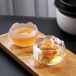 Frosted Glass Tea Cup & Saucer Set