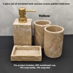 Stone Texture Bathroom Accessory Set - Image 2