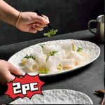 Organic Stone Oval Serving Plate Set - Image 3