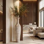 Tall Stone Effect Floor Vase