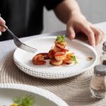 Hammered Edge Ceramic Dinner Plate - Image 6