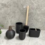 Stone Texture Bathroom Accessory Set - Image 2