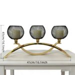 Three-Light Gold Candle Centrepiece - Image 2