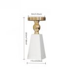 Marble & Gold Pillar Candle Holder - Image 3