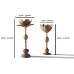 Vintage Lotus Candle Holder - Image 2