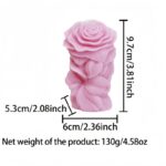 Rose Sculpted Soy Wax Candle - Image 2