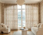 Cream Jacquard Sheer Curtain Panel - Image 7