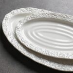 Rock Texture Oval Serving Platter Set