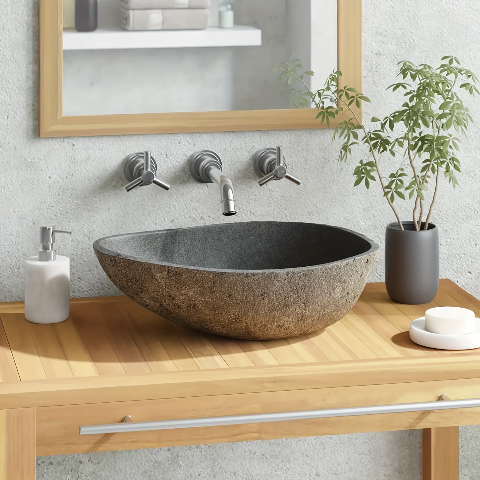 product-fancy-5bd0d363-0fba-4209-80f6-8e930d729403 Natural River Stone Basin - Image 1
