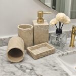 Stone Texture Bathroom Accessory Set - Image 5