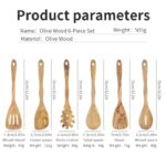 Olive Wood Kitchen Utensil Set - Image 3