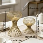 Aurora Gold Lantern Candle Holder Set - Image 2