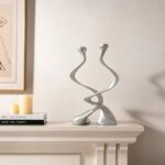 Modern Twist Metal Candle Holder