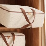 Large Beige Foldable Quilt & Blanket Storage Bag with Handles - Image 6
