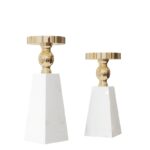 Marble & Gold Pillar Candle Holder - Image 6