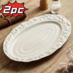 Rock Edge Ceramic Serving Platter Set