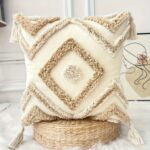 Tufted Diamond Tassel Cushion Cover