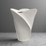 Sculpted Beige Ceramic Vase - Image 4