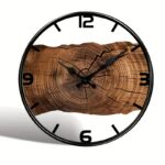 Woodgrain Open Frame Wall Clock