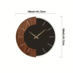 Modern Walnut Contrast Wall Clock - Image 3