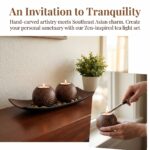 Handcrafted Style Tea Light Holder Set - Image 3