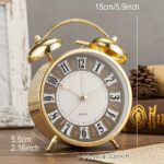 Vintage Gold Twin Bell Clock - Image 4