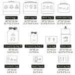 11 Piece Beige Travel Packing Organiser Set for Luggage & Toiletries - Image 2