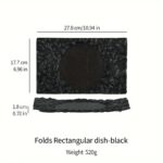 Rock Texture Ceramic Serving Platter - Image 4