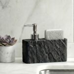 Stone Effect Soap Dispenser & Sponge Holder - Image 2
