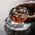Frosted Glass Tea Cup & Saucer Set - Image 6