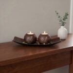 Handcrafted Style Tea Light Holder Set - Image 2