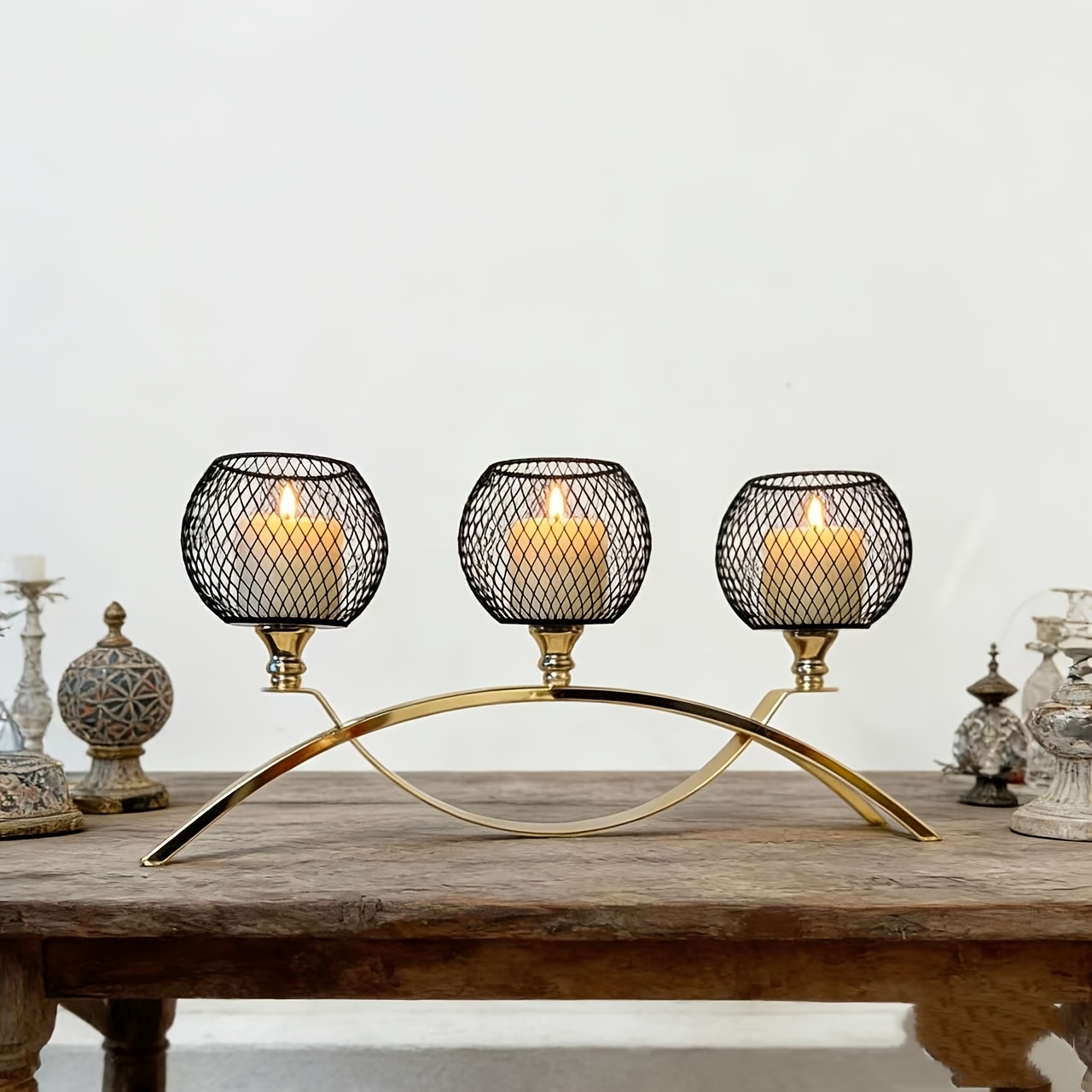 product-fancy-927c3ddb-12d4-402c-aedf-f2212495002e Three-Light Gold Candle Centrepiece - Image 1