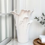 Sculpted Floral Ceramic Vase