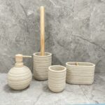 Stone Texture Bathroom Accessory Set