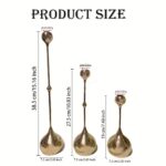 Golden Teardrop Candle Holder Set - Image 2